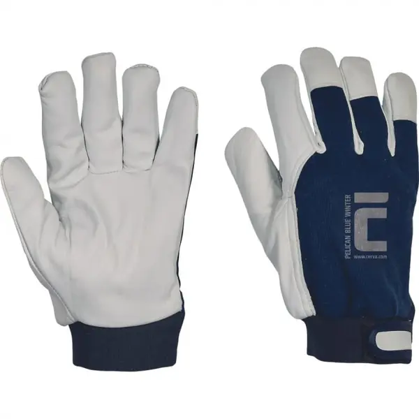 Manusi de protectie Cerva PELICAN BLUE WINTER, piele capra 10, BLEUMARIN