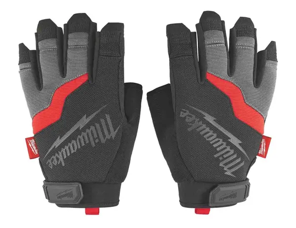 Manusi de protectie fara degete Milwaukee, marime 11/XXL, cusatura intarita, material respirabil, 48229744