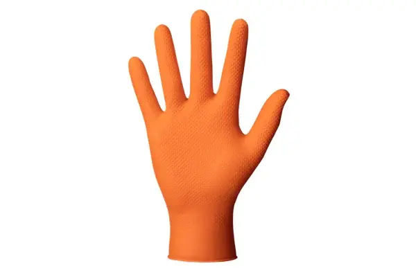 Manusi Din Nitril Culoare Orange Structura Diamantataxxl Set 50Buc