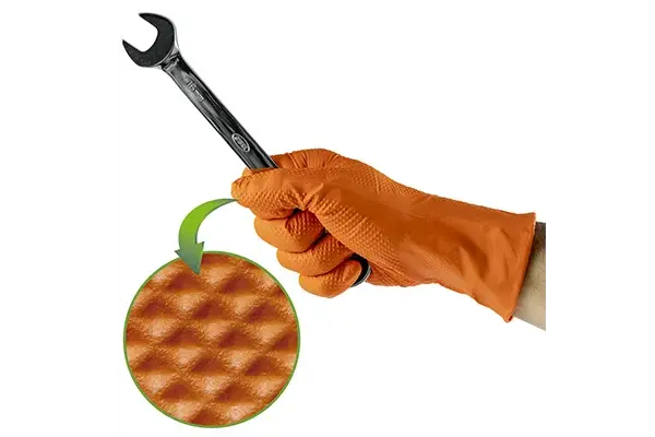 Manusi Din Nitril De Culoare Orange 7.0 Marimea: L (100 De Unitati) Jbm