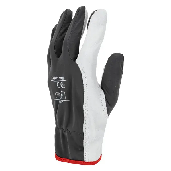 Manusi din piele ovina Lahti PRO L273210K, marimea 10/XL, cu palma dintr-o singura bucata de piele