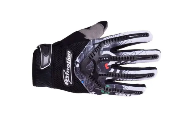 Manusi enduro textil Range, culoare negru alb, marime L
