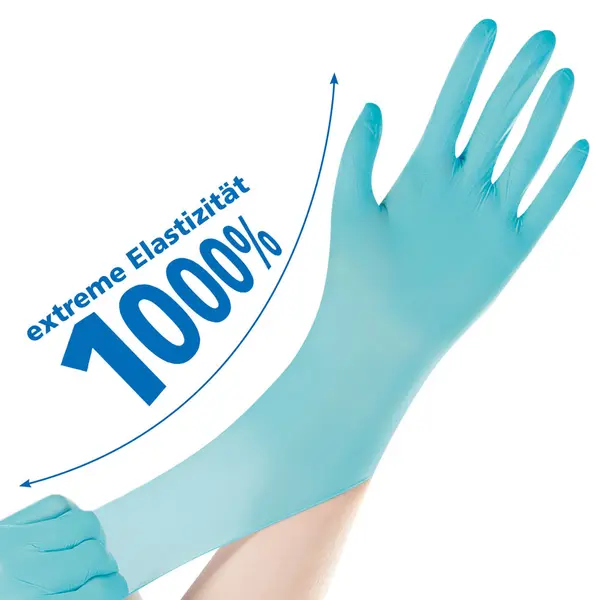Manusi examinare NEO STRETCH PRO - neoprene fara pudra - elasticitate 1000% - marime S turquoise 100 buc