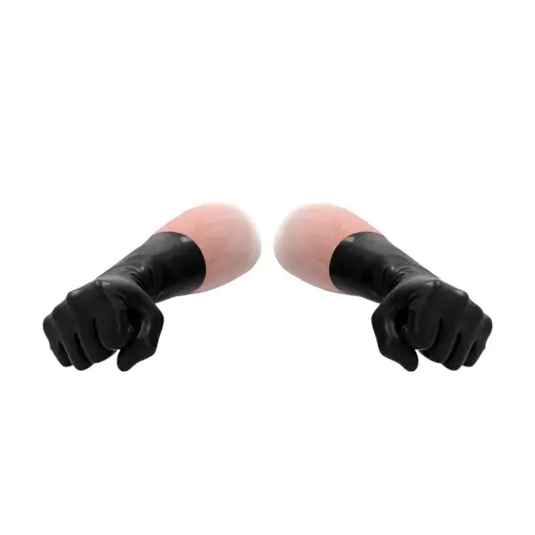 Mănuși FIST IT BY SHOTS Latex Gloves, pentru fisting, din material elastic și igienic, lungime 33.5 cm, culoarea negru