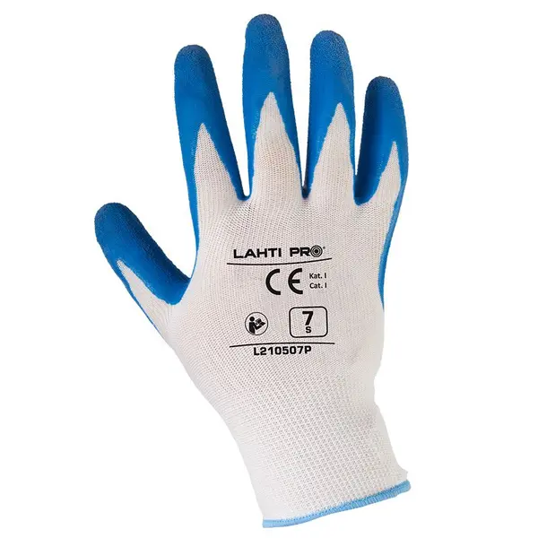 Manusi Lahti PRO L210510K, latex cu poliester tesut, marimea 10/XL, palma acoperita cu latex