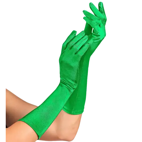 Manusi lycra satin verzi