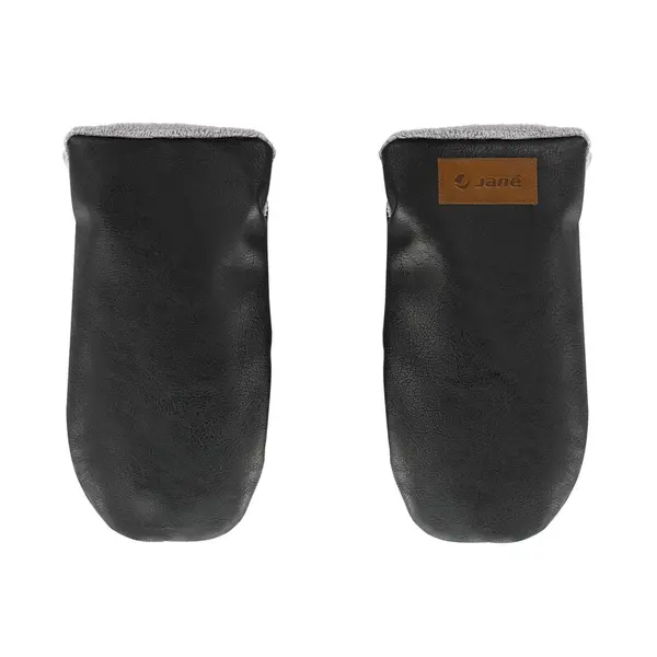 Manusi magnetice pentru carucior Jane Black pentru vremea rece, interior din fleece si exterior imitatie piele