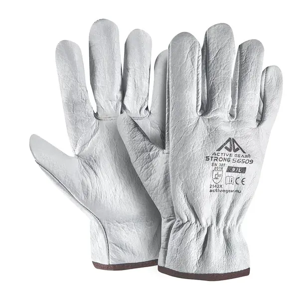 Manusi manipulare integral piele neteda bovina gri Active Gear Marime 10 Manusi manipulare integral piele neteda bovina gri Active Gear Marime 10
