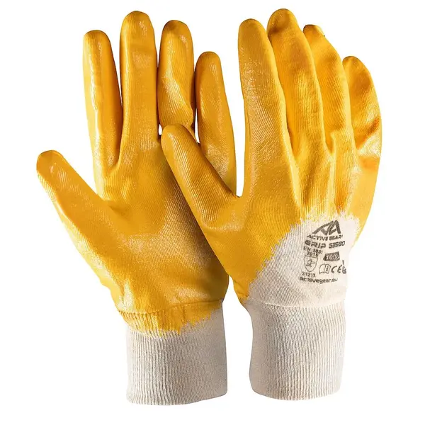 Mănuși montaj bumbac imersie 3/4 nitril galben Active Gear Mănuși montaj bumbac imersie 3/4 nitril galben Active Gear marime 9