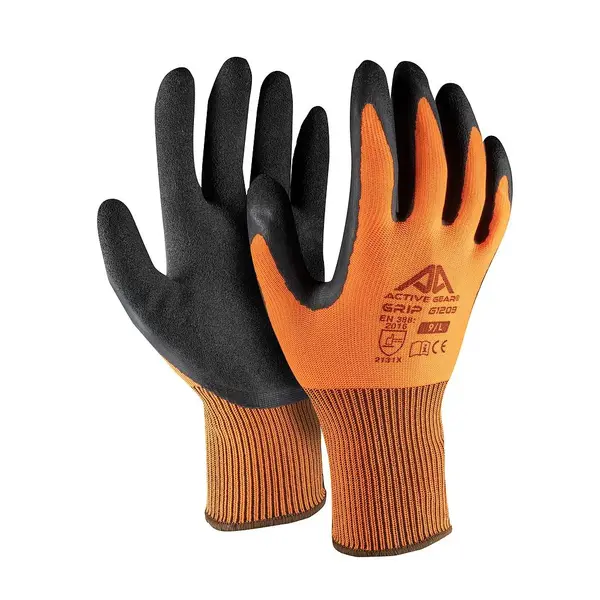 Mănuși montaj cu latex sandy Active Gear Grip G1210 portocaliu/negru Mănuși montaj cu latex sandy Active Gear Grip G1210 portocaliu/negru 11/XXL