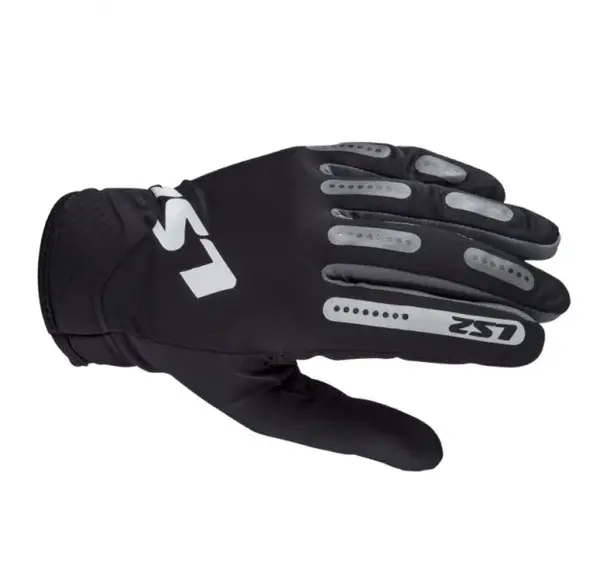Manusi moto, LS2 Bend Man, marime M, culoare negru, lycra, piele intoarsa artificiala si neopren