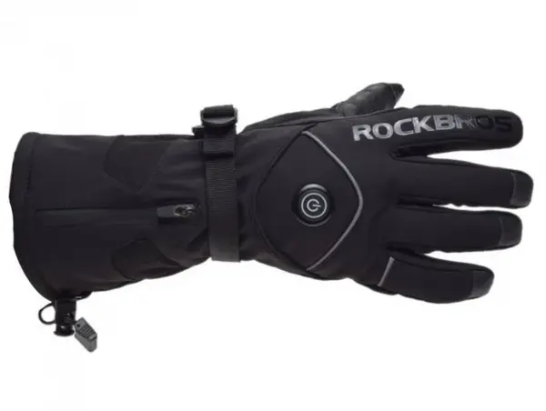Manusi moto snowmobil, incalzite electric ROCKBROS, marime XL, culoare negru