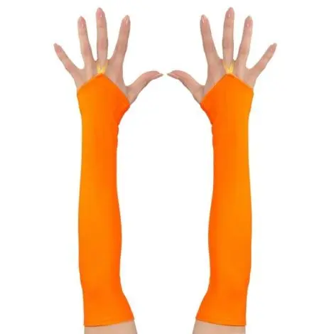 Manusi neon portocaliu fara degete