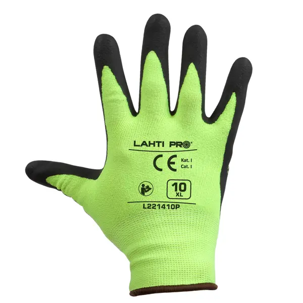 Manusi nitril Lahti PRO L221410K, marimea 10/XL, cu nailon, palma acoperita cu nitril si aderenta ridicata