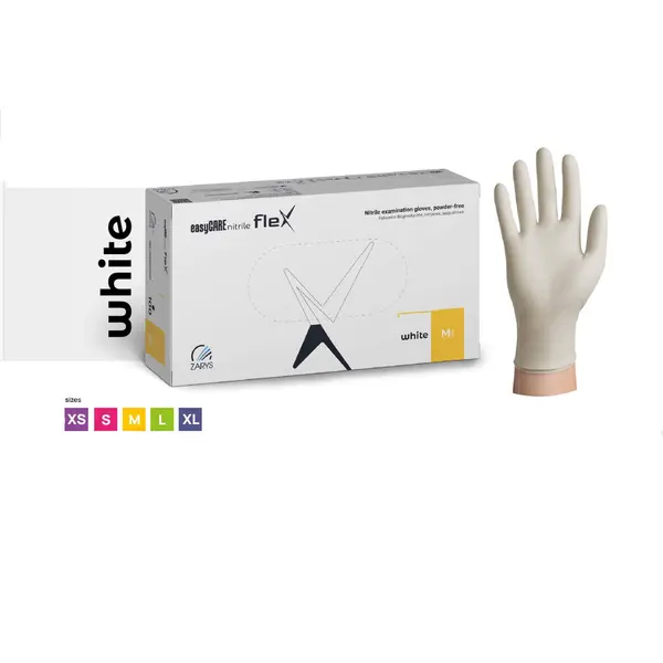 Manusi Nitril Nepudrate EasyCare 100 Buc Marime L ALB- Everin