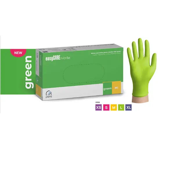 Manusi Nitril Nepudrate EasyCare 100 Buc Marime M Verde - Everin