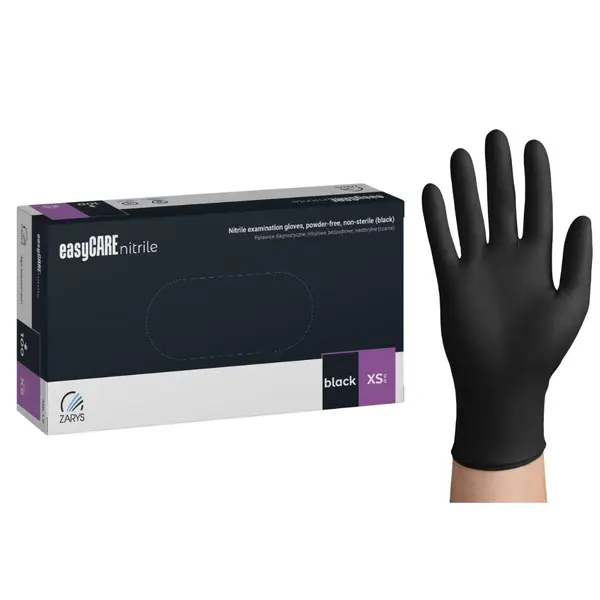 Manusi Nitril Nepudrate EasyCare 100 Buc Marime XS Negru - Everin