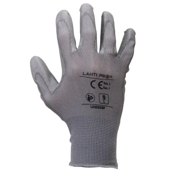 Manusi poliuretan cu poliester Lahti PRO L230210K, marimea 10/XL, acoperite cu PU, pentru dexteritate ridicata