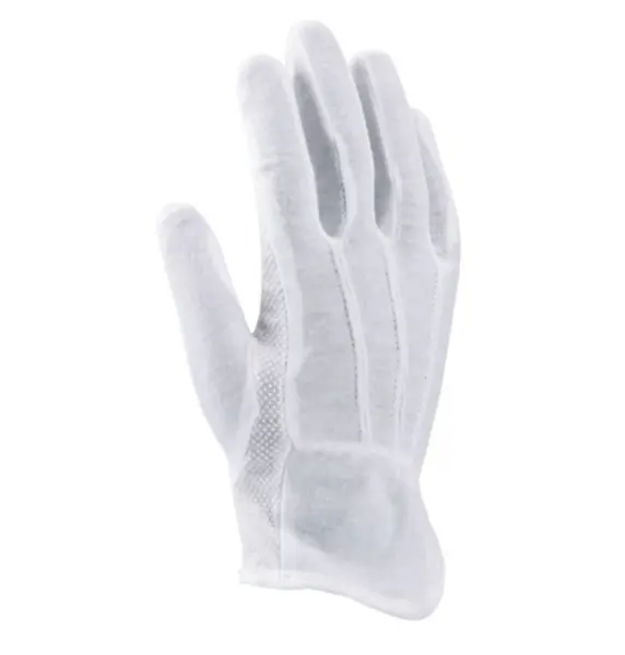Manusi protectie textile, culoarea alb, tricot fin, cu aplicatii PVC anti-alunecare, Ardon BUDDY 9, ALB