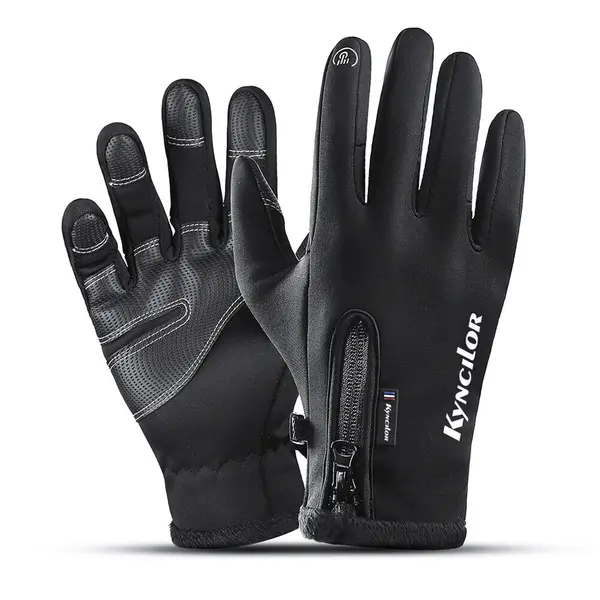 Manusi sport iarna, toamna, aderenta pentru ski, ciclism, Negru - M - Default Title