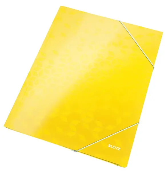 Mapa carton A4 cu elastic Leitz WOW galben