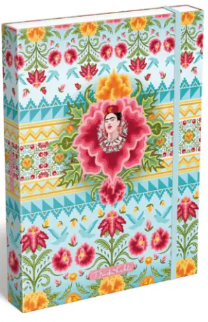 Mapa cu elastic din carton Lizzy Card - Frida Cahlo cielo azul