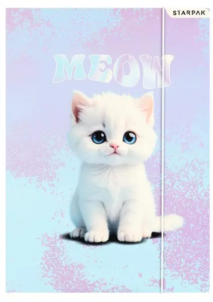 Mapă cu elastic Starpak - Meow, A4, sortiment