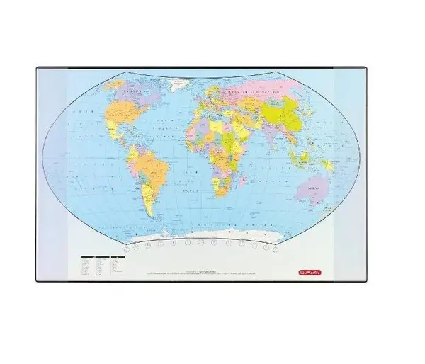 Mapa de birou 44x68cm, cu harta lumii, Herlitz