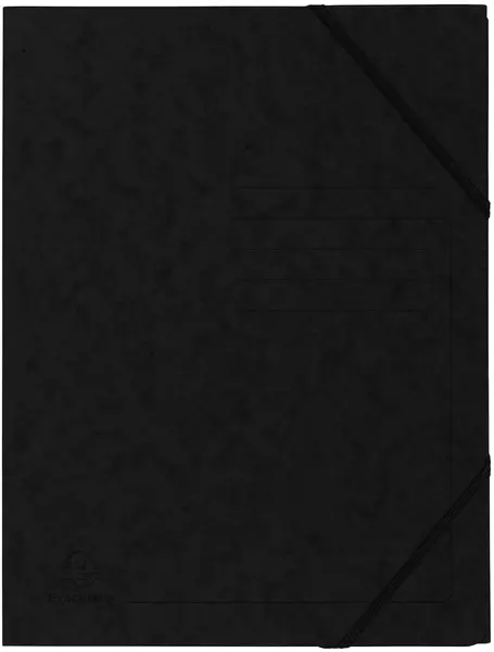 Mapa din carton Exacompta - cu elastic, neagra