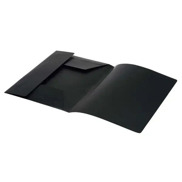 Mapa plastic A4 cu elastic negru