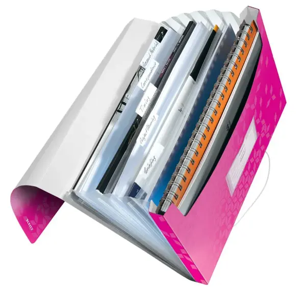 Mapa plastic A4 cu elastic roz 250 coli Leitz WOW Mapa plastic A4 cu elastic roz 250 coli Leitz WOW