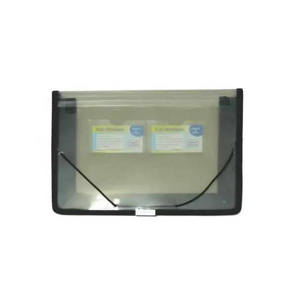 Mapa plastic Office Cover T4162A, A4, cu elastic, burduf panza 7 cm si buzunare pentru carti de vizita