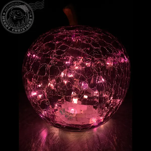 Mar decorativ violet cu 30 led-uri 22x24 cm
