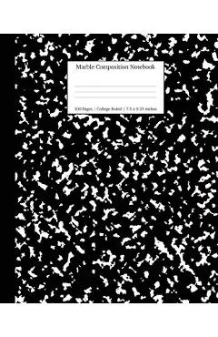 Marble Composition Notebook College Ruled: Black Marble Notebooks, School Supplies, Notebooks for School - Young Dreamers Press