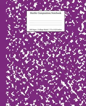 Marble Composition Notebook College Ruled: Purple Marble Notebooks, School Supplies, Notebooks for School, Paperback/***