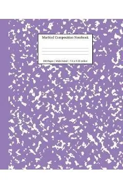 Marbled Composition Notebook: Lavender Marble Wide Ruled Paper Subject Book - Young Dreamers Press