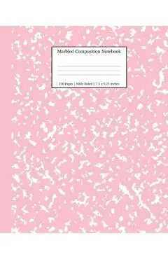 Marbled Composition Notebook: Pink Marble Wide Ruled Paper Subject Book - Young Dreamers Press