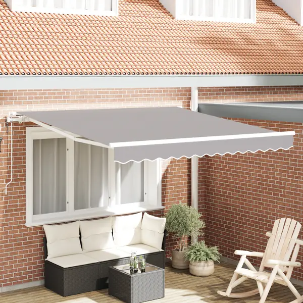 Marchiza automata retractabila Gossi gri deschis 350x250 cm, material de schimb pentru marchiza Gossi pentru cadru de 3.5x2.5 m gri deschis