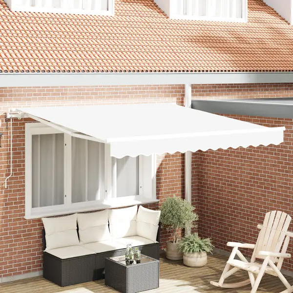 Marchiza retractabila automata alba 350x250 cm, parte de inlocuire pentru marchiza Gossi pentru cadru de 3.5x2.5 m alb