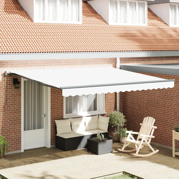 Marchiza retractabila automata Gossi alb 400x300 cm, material de inlocuire pentru marchiza Gossi pentru cadru de 4x3 m alb