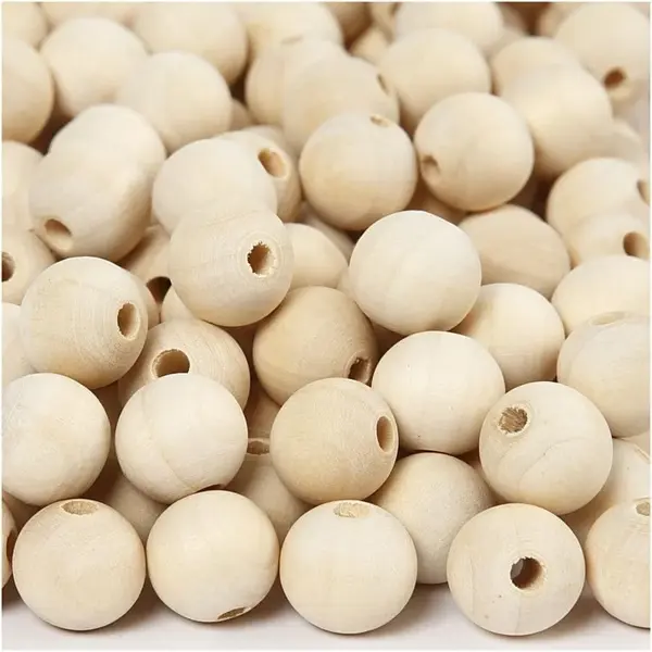 Margele din lemn pentru activitati crafts, 90 piese, 8 mm