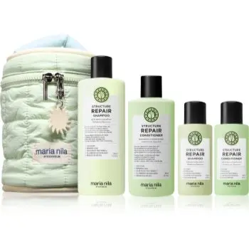 Maria Nila Structure Repair Beauty Bag set cadou pentru păr uscat și deteriorat