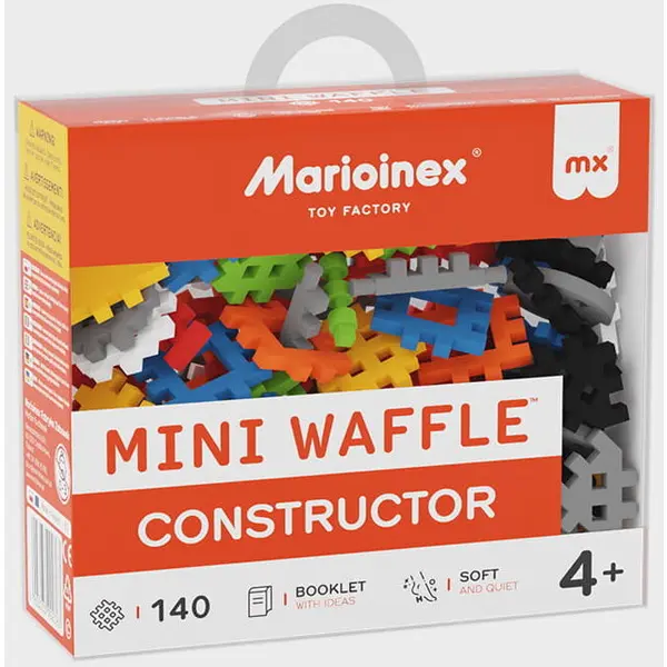 Marioinex Set de construit cu blocuri, Marioinex Mini Waffle, 140 piese