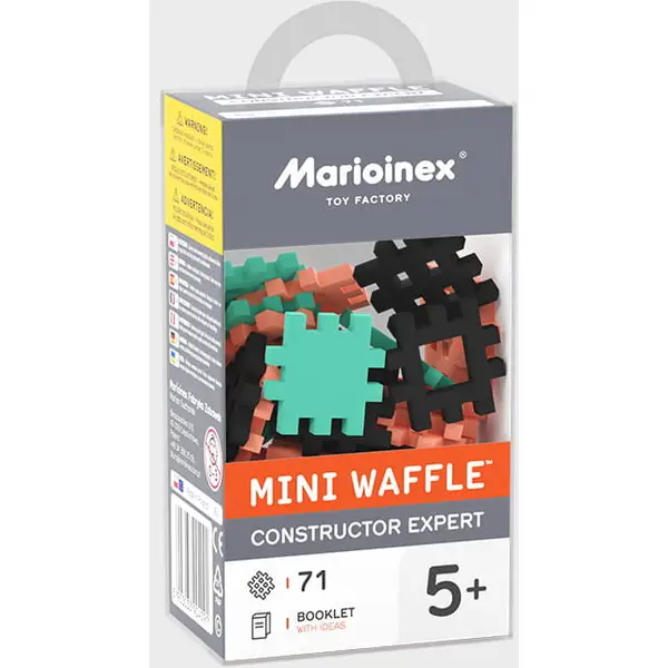 Marioinex Set de construit cu blocuri, Marioinex Mini Waffle, Constructor, 71 piese