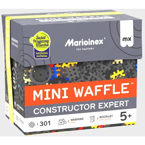 Marioinex Set de construit cu blocuri, Marioinex Mini Waffle, Constructor Expert, 301 piese