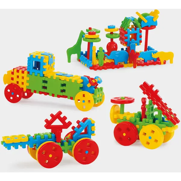 Marioinex Set de construit cu blocuri, Marioinex Waffle Mix, 150 piese