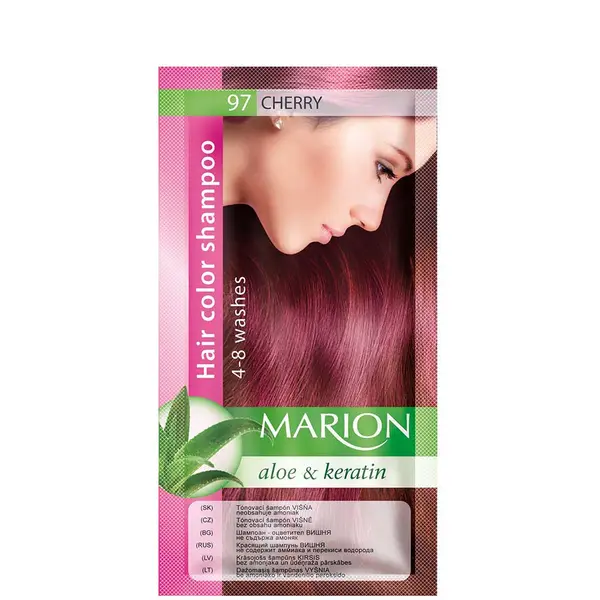 Marion Aloe & Keratin Hair Color Shampoo 4-8 washes 40ml - 97 - Cherry