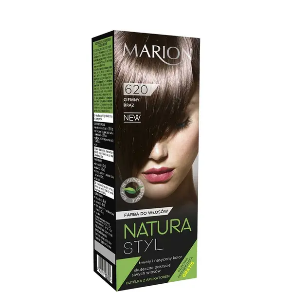 Marion Natura Styl Permanent Color Hair Dye 80ml - 620 - Dark Brown