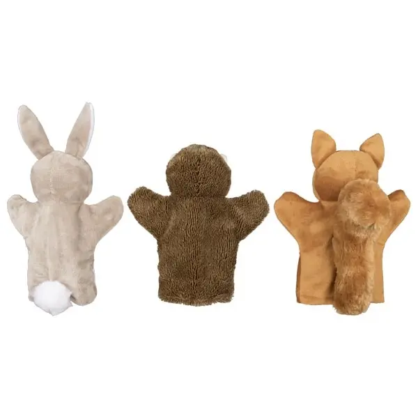 Marioneta din plus - Animale din padure (mai multe modele-culori, pret pe bucata) | Goki