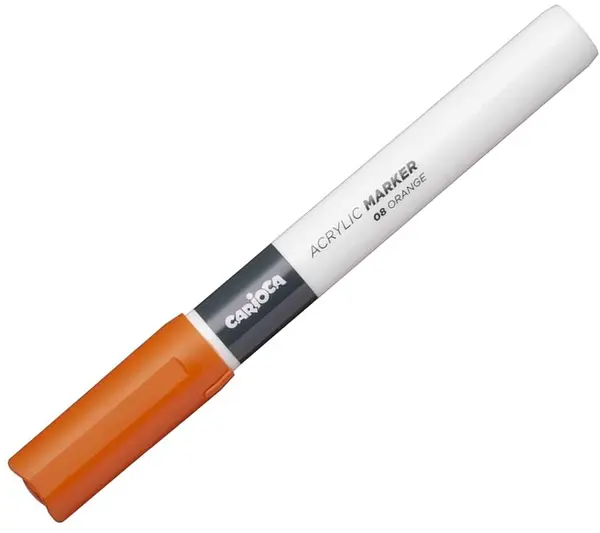 Marker acrilic Carioca Plus - Van Orton, 2.0 mm, portocaliu